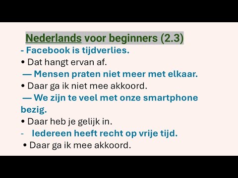 Nederlands Niveau 2.3 - #nederlands  voor beginners - Beginner's #dutch - #easy