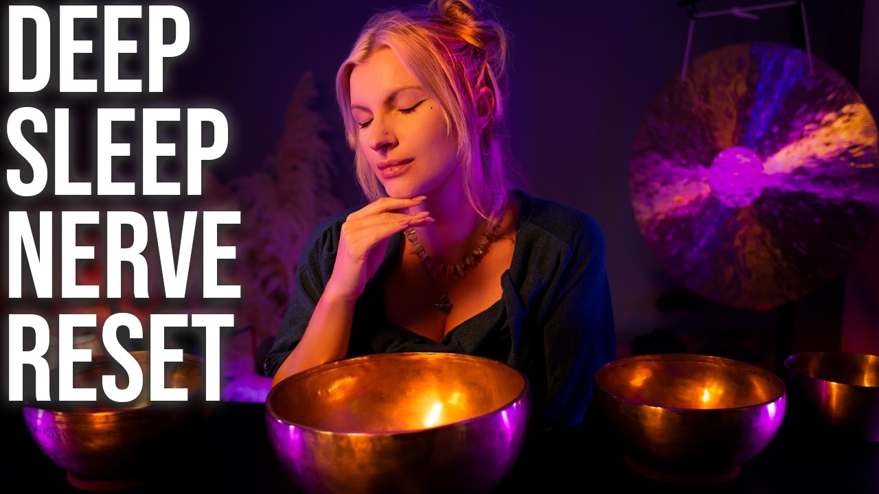 Nervous System Reset for Deep Sleep | Himalayan Bowl Sound Bath (Black Screen • 8 Hours)