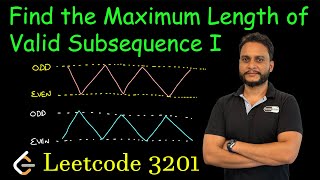 YouTube video 'Find the Maximum Length of Valid Subsequence I | Leetcode 3201'