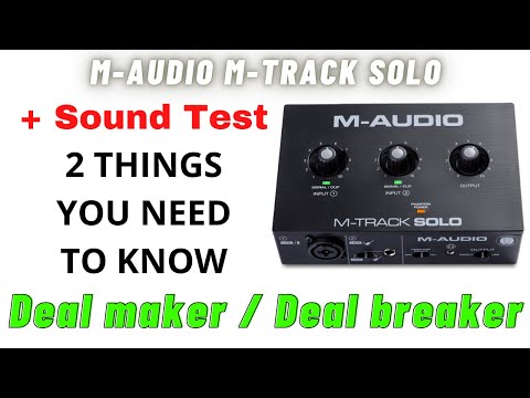 M-Audio M-Track Solo USB Audio Interface Review + 2 Things to Know + Sound Test