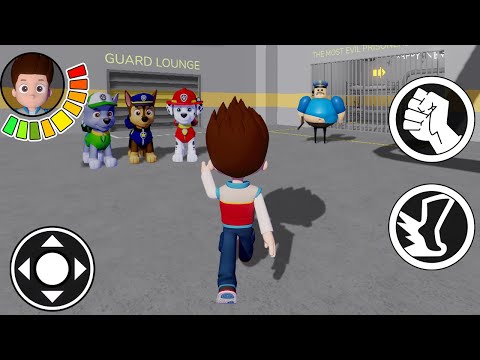 PLAYING AS PAW Patrol MODE in BARRY'S PRISON RUN! Roblox Obby
