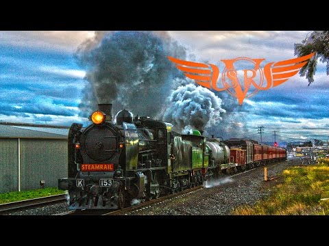 Australian Steam Trains At Night - K153 Y112 to Ballarat