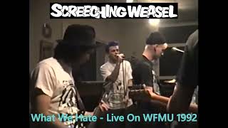 Screeching Weasel - What We Hate - Live On WFMU 1992 *Best Quality*