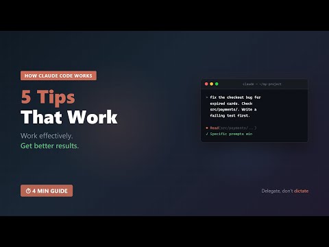 Claude Code — 5 Tips That Actually Work