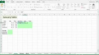 Excel: Grouping worksheets