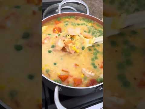 Peruvian Shrimp soup / Chupe de Camarón #chupedecamaron #peruvianfood #shrimpsoup #receitas