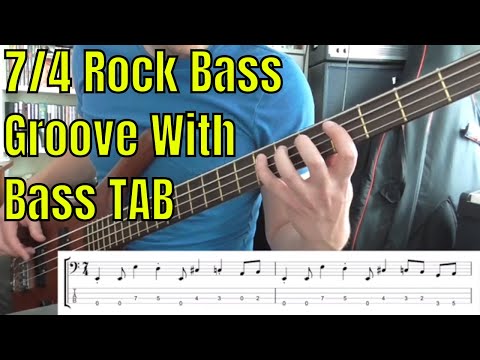 Odd Meter Bass Groove - 7/4 Rock Bass Groove with Bass TAB - Bass Practice Diary - 14th May 2019