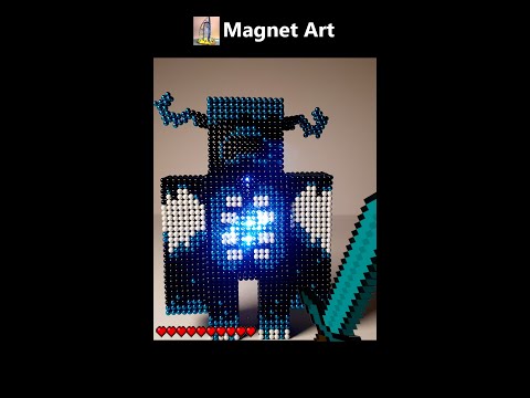 Insane Magnet Art Hack! Watch Minecraft Warden Mark Warden #shorts