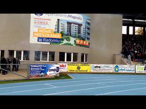 Radomiak - ŁKS Łódż (14.10.2017) atak na policję