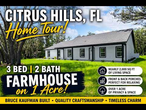 Citrus County FL Home for Sale | New Construction in Citrus Hills | 1 Acre MLS#847779
