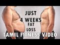 Belly Fat & Side Fat Reduction in 4 Weeks - Free 4 Week workout & Diet plan - Tamil Fitness Video