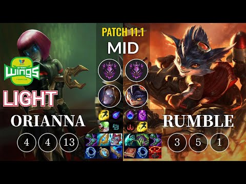 JAG Light Orianna vs Rumble Mid - KR Patch 11.1