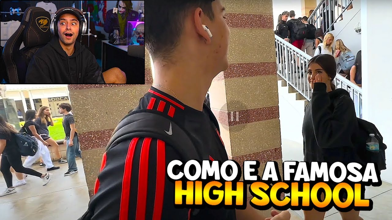 CORINGA REAGINDO COMO É A HIGH SCHOOL DOS ESTADOS UNIDOS!