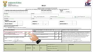 How to claim UIF Part 1 (2.1 Form Walkin/Online)