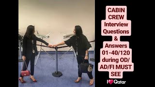 CABIN CREW Interview Questions&Answers 1-40/120 during OD/AD/FI MUST SEE video