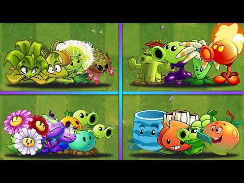 Best 4 Random Team Battlez - Who Will Win? - PvZ 2 Team Plants vs Team Plants