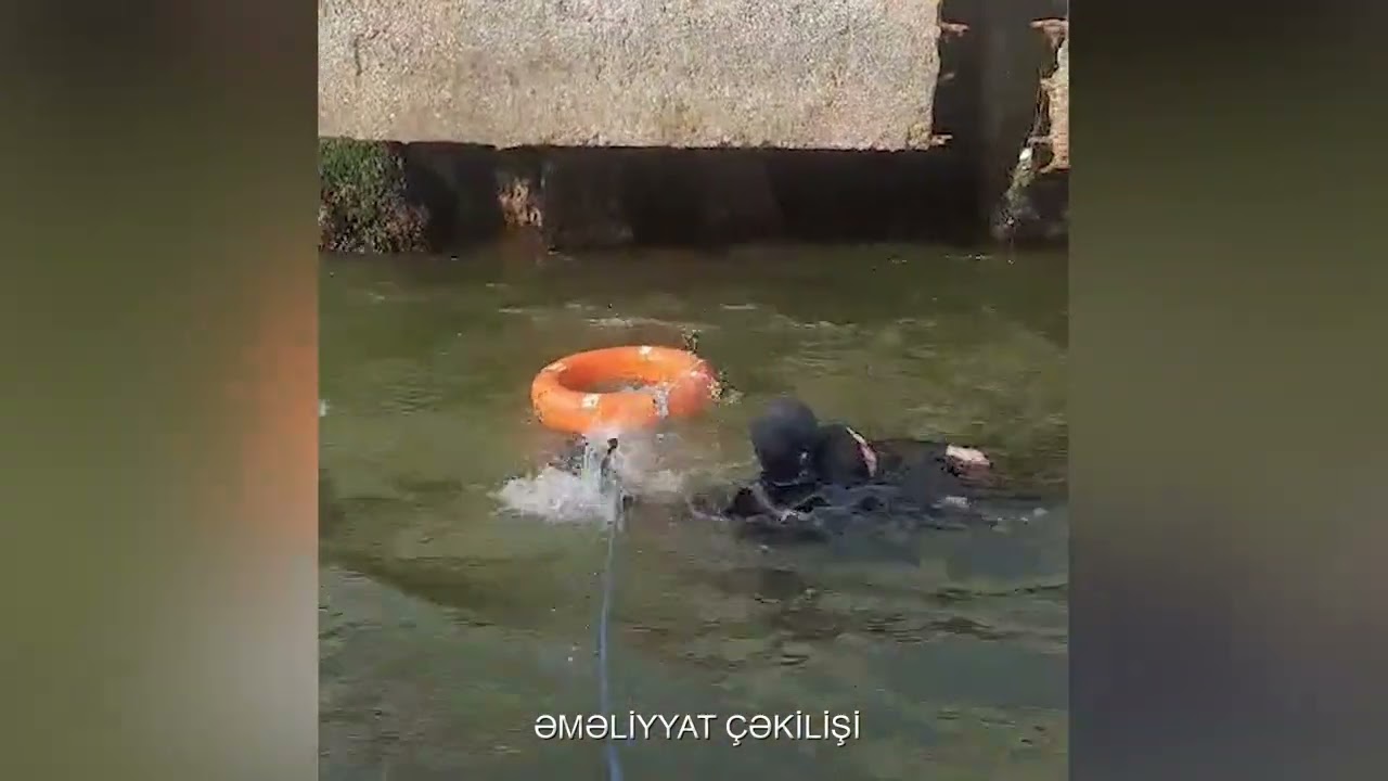 Dənizdə batma təhlükəsi ilə üzləşən şəxs xilas edildi VİDEO
