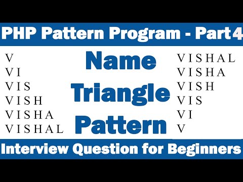 PHP Pattern Program Part1 | Interview Question for Beginners