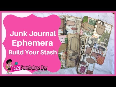 How to Make Collage Journal Cards - How to Build Your Ephemera Stash , Junk Journal Ephemera Ideas