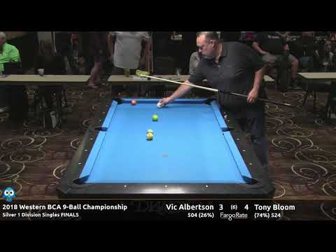 Vic Albertson vs Tony Bloom - 2018 Western BCA 9-Ball