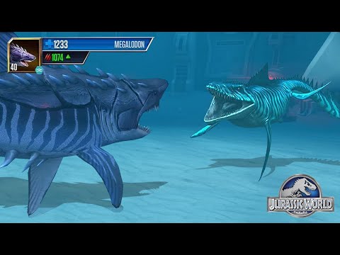 MOSASAURUS VS MEGALODON LEVEL 157 - AQUATIC TOURNAMENT || JURASSIC WORLD THE GAME