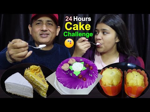 24 HOURS CAKE EATING CHALLENGE @BudaBudiVlogs