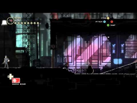 Mark of the Ninja - Level 2 NG+: Breaching the Perimeter - Ghost+Might+All items+No checkpoint