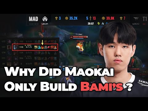 Why T1 Oner's Maokai only Builds Bami's instead of Sunfire (VS MAD in MSI)