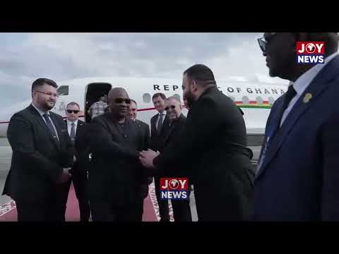 President John Dramani Mahama has arrived in Minsk to begin a state visit to the Republic of Belarus