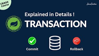 Spring Transaction Management : End-to-End Guide 🚀 | Real-Time Use Case | @Javatechie