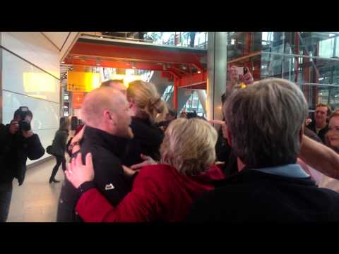 Ben Saunders arrives back in Britain after Captain Scott expedition