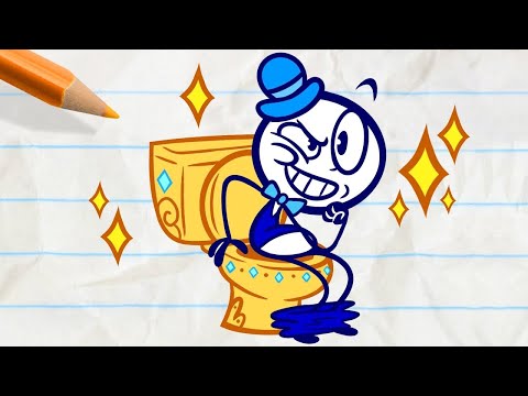 Pencilmate LOSES Toilet Paper! -in- “No Restroom For The Wicked” | Pencilmation Cartoons!