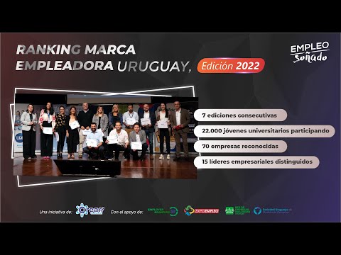 EMPLEO SOÑADO 2022, EL RANKING DE MARCA EMPLEADORA DE URUGUAY
