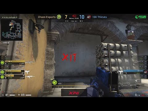 Chaos Esports vs 100 Thieves - momentos suspeitos e mCe escreve xit.. na parede.