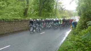 Giro d'Italia exiting Bushmills, Co Antrim, Northern Ireland.
