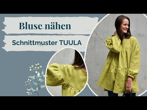 Bluse mit Rüschen nähen mit Schnittmuster TUULA