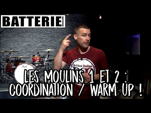 Cours de batterie : Les moulins n°1 et n°2 : Coordination / Warm up !