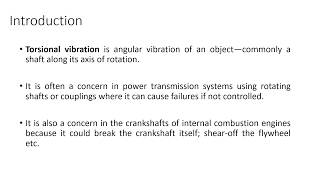 Torsional Vibration in two degree of freedom systems