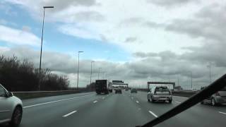 preview picture of video 'Driving On The M6 Motorway From J20 Appleton To J21 Warrington, Cheshire, England'