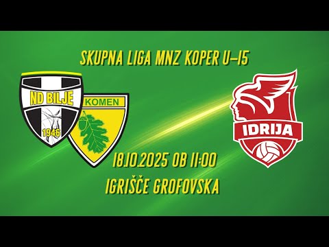 Bilje - Komen : Idrija | 7. krog Skupna liga MNZ Koper U-15 | 18.10.2025