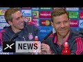 PK-Spaß mit Philipp Lahm, Xabi Alonso und der Übersetzerin | Atletico Madrid - FC Bayern München