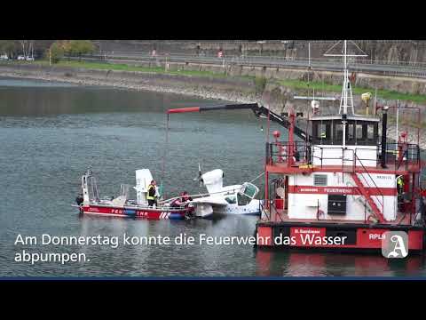St. Goar: Notgewassertes Flugzeug hebt wieder ab