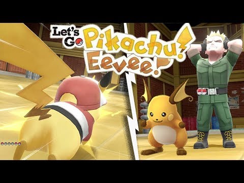 EASILY BEAT Lt. SURGE - VERMILION CITY GYM in Let's Go Pikachu Eevee