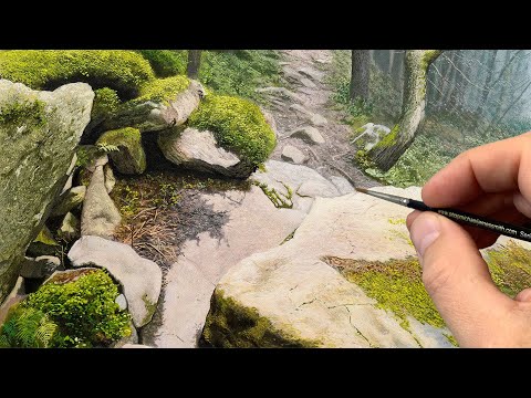 Painting an Ethereal Forest - Mastering Rocks & Foliage in the Foreground | Part 3
