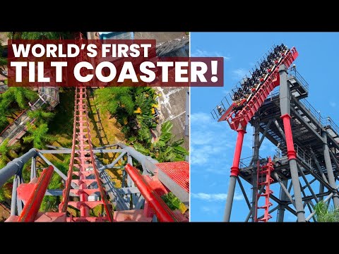 Gravity Max Front Row POV - The ORIGINAL Tilt Coaster! Taiwan's Craziest Roller Coaster