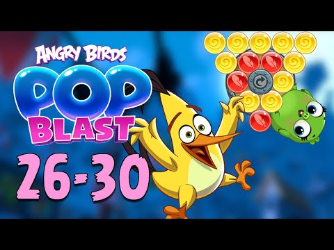 Angry Birds Pop Blast Gameplay Pt 5: Levels 26-30 - CHUCK Unlocked + Piglet Rescue!