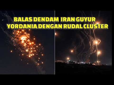 SIRINE SERANGAN UDARA YORDANIA MERAUNG ! HUJAN RUDAL CLUSTER IRAN TEMBUS PERISAI PATRIOT DI MARKAS