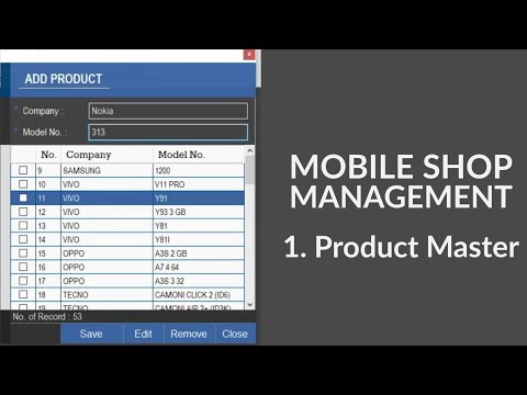 Mobile Shop Management Demo | 1. PRODUCT MASTER | C# Visual Studio 2012