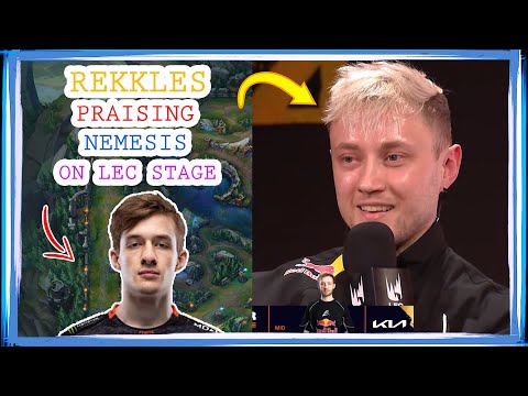 LR Rekkles PRAISING Nemesis on LEC Stage 😍 [WHOLESOME]