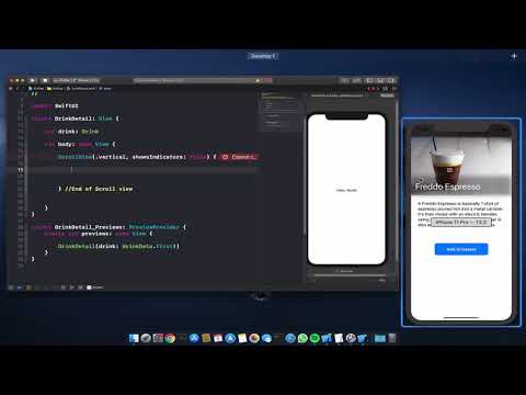 SwiftUI and Firebase tutorial, coffee App 11 of 51 Drink Detail
